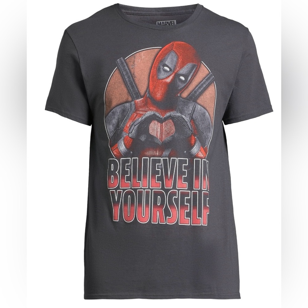 💕5/$15 Marvel Gray Short Sleeve Tee Believe in Yourself